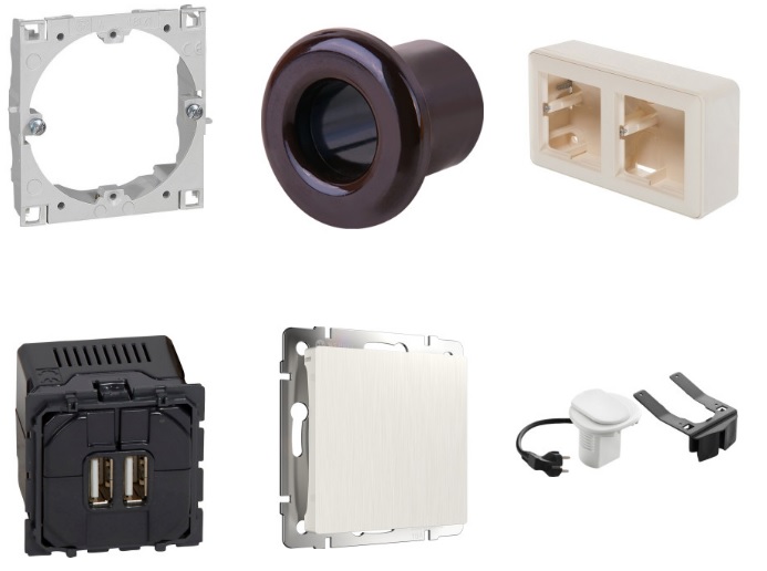 Коробки, коннекторы, заглушки и другое