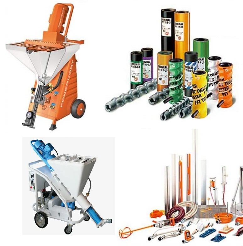 Штукатурные станции и расходные материалы к ним