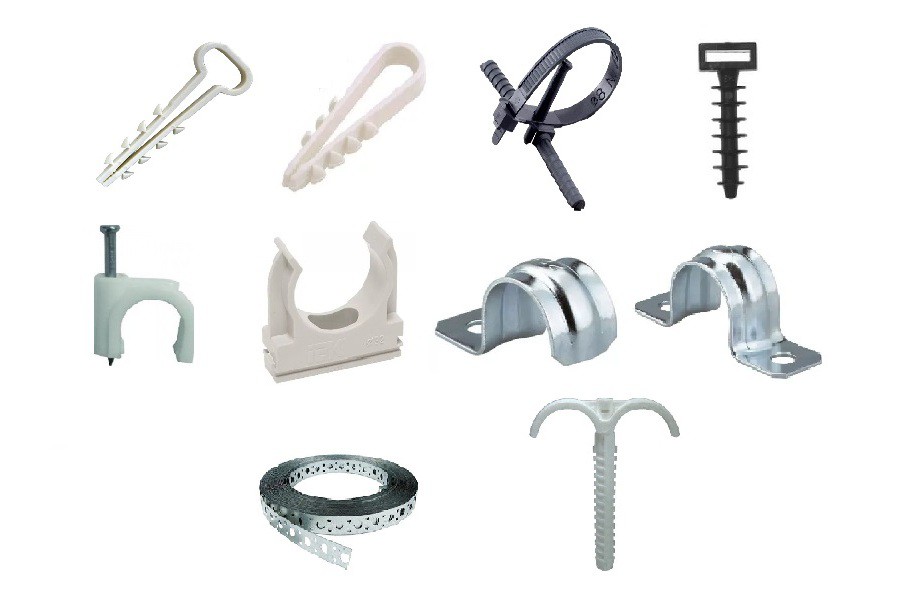 Скобы, хомуты, кабельная оплетка