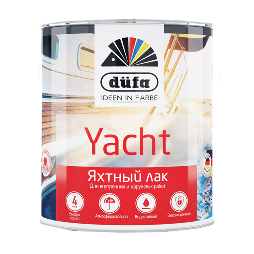 Лак алкидно-уретановый яхтный Dufa Yacht бесцветный 0,75 л глянцевый -  купить в Москве ✓ | ТехноСтрой