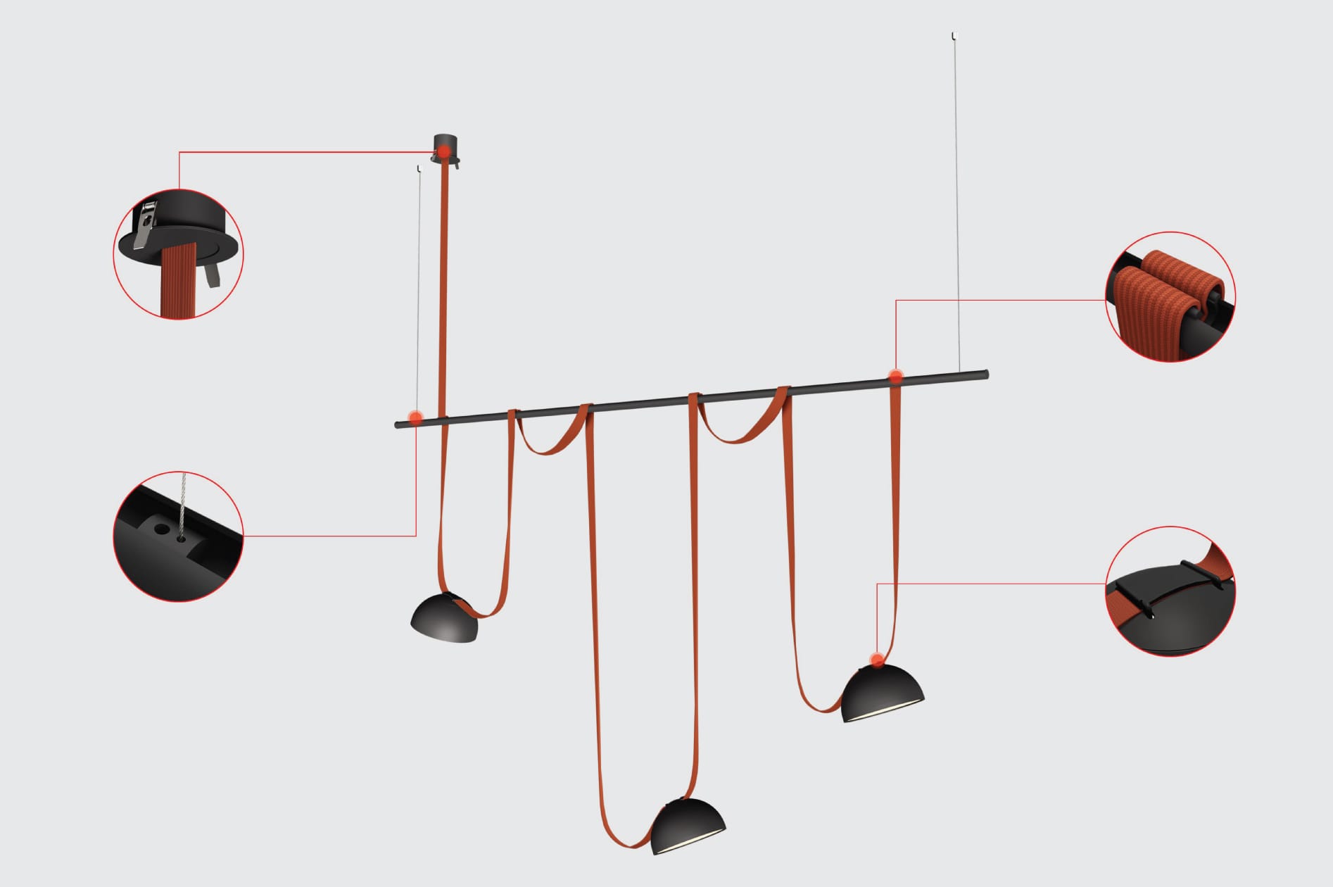 Текстильные подвесные системы и комплектующие