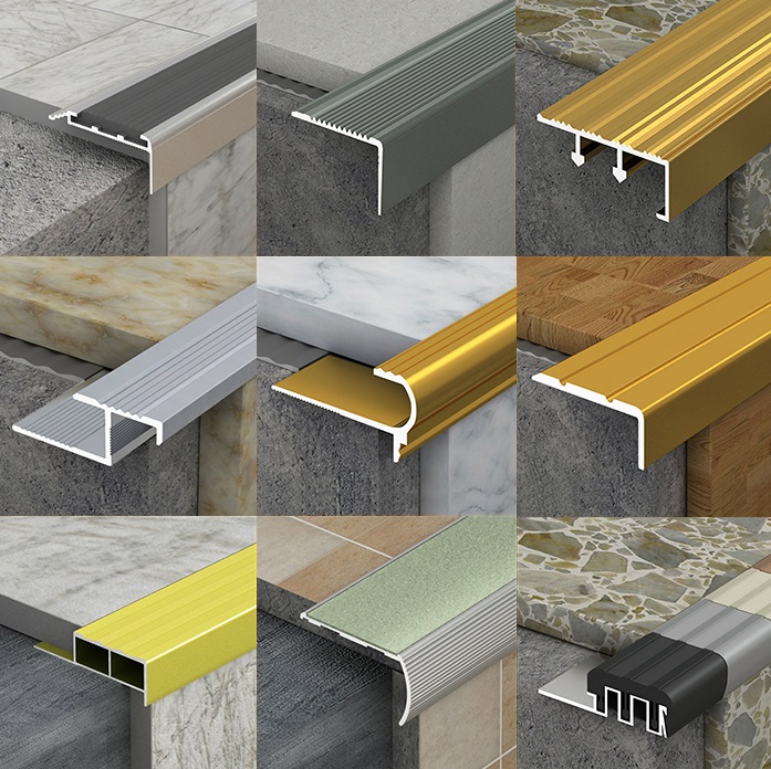 Профили для плитки и ступеней