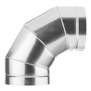 Отвод для круглых воздуховодов d160 мм 90° оцинкованный