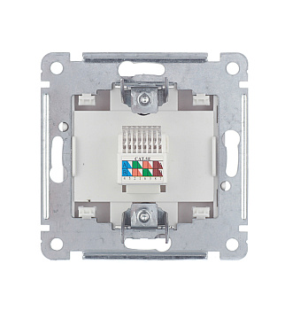 Розетка компьютерная Hegel Master встраиваемая серебро RJ45 (РСК-400-06)