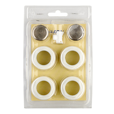 Набор присоединительный Global 1" х 3/4" для радиатора белый (011048)