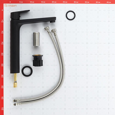 Смеситель для раковины высокий Corsa Deco CX однорычажный черный (FBCXLB)