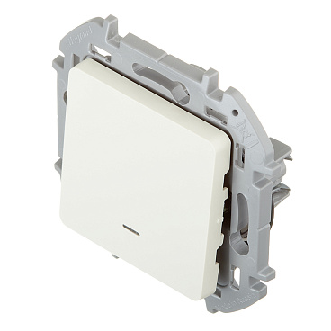 Выключатель Legrand Inspiria одноклавишный встраиваемый слоновая кость с подсветкой (673611)