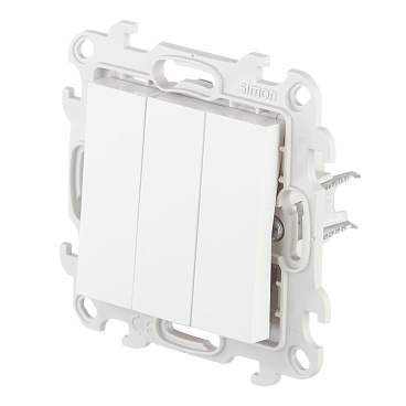 Выключатель Simon 24 Harmonie трехклавишный встраиваемый белый (2450391-030)