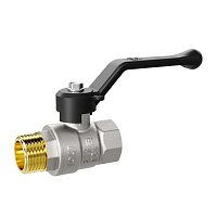 Кран шаровой латунный LD Pride 3/4 ВР(г) х 3/4 НР(ш) ручка прямой (47.20.В-Н.Р)