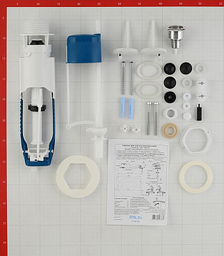 Унитаз-компакт Santeri Воротынский с косым выпуском с сиденьем пластик белый (1.P401.7.S00.00B.F)