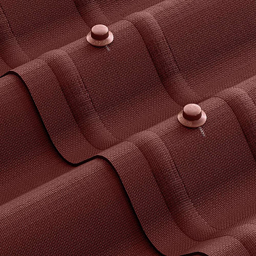 Лист волнистый Ондулин Smart красный 1,95х0,95 м 3 мм