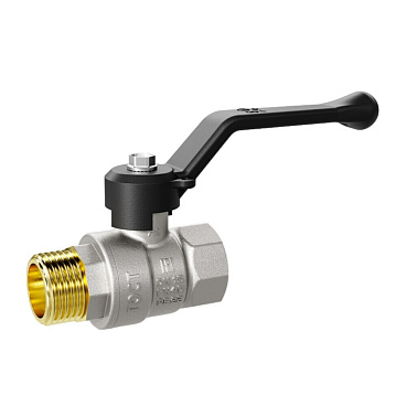 Кран шаровой латунный LD Pride 3/4 ВР(г) х 3/4 НР(ш) ручка прямой (LD 47.313.20)