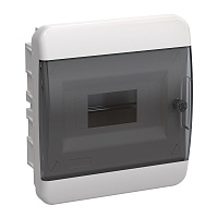 Щит распределительный встраиваемый IEK Tekfor ЩРВ-П-8 пластиковый IP41 240х218х102 мм 8 модулей прозрачная дверь