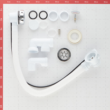 Сифон для ванны Wirquin Pro 1 1/2х40 мм регулируемый полуавтомат (30975014)