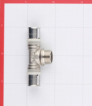 Тройник VALTEC (VTm.233.N.200520) 20(пресс) х 3/4 НР(ш) х 20(пресс)