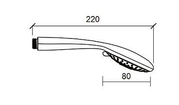 Лейка для душа Union d80 мм 3 режима со шлангом 1500 мм с держателем пластик хром (MW035)