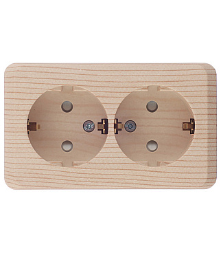 Розетка Systeme Electric Этюд накладная сосна со шторками (PA16-008D)