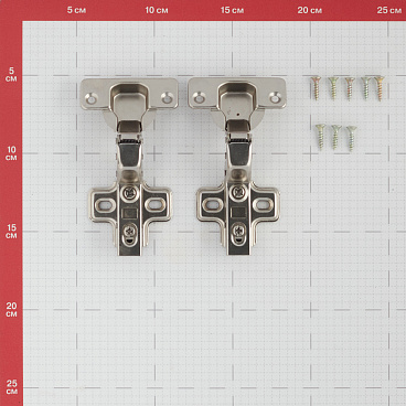 Петля мебельная Click 110° внутренняя с ответной планкой и доводчиком (2 шт.)
