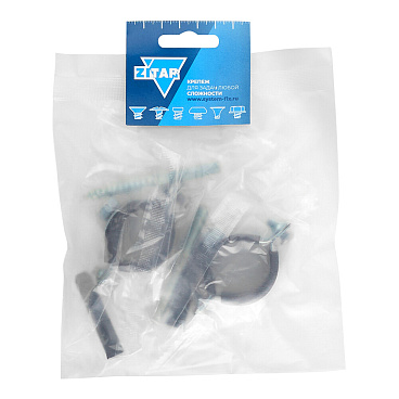 Хомут сантехнический 1" 31-35 мм оцинкованная сталь со шпилькой и дюбелем (2 шт.)