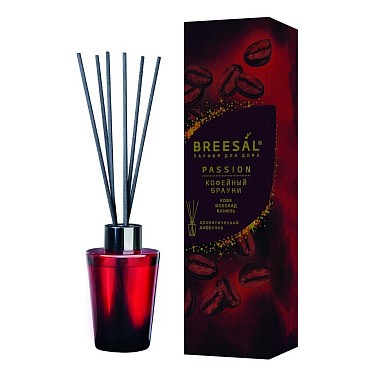 Аромадиффузор с палочками Breesal Passion Кофейный брауни 70 мл