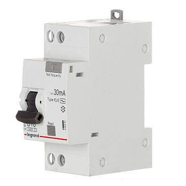 Автомат дифференциальный Legrand RX3 10А 1P+N тип AC 30 мА 6 кА (419397)