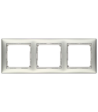 Рамка Legrand Valena трехместная алюминий (694332)