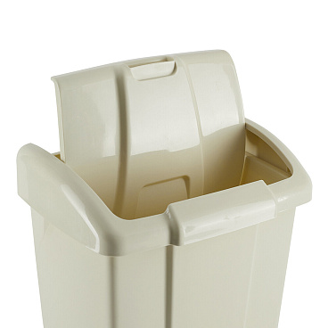 Контейнер для мусора Martika Форте с крышкой 6 л пластик слоновая кость