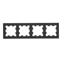 Рамка Systeme Electric AtlasDesign четырехместная карбон (ATN001004)