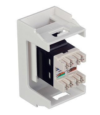 Розетка для кабель-канала компьютерная DKC Viva белая RJ45 1 модуль (45038)