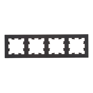 Рамка Systeme Electric AtlasDesign четырехместная карбон (ATN001004)