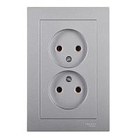 Розетка Systeme Electric AtlasDesign встраиваемая алюминий (ATN000320)