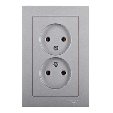 Розетка Systeme Electric AtlasDesign встраиваемая алюминий (ATN000320)