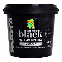 Краска моющаяся Радуга ВД-АК 26 черная 0,9 л