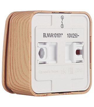 Выключатель Systeme Electric Blanca одноклавишный накладной ясень (BLNVA101015)