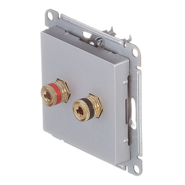 Розетка аудио Systeme Electric AtlasDesign встраиваемая алюминий (ATN000387)