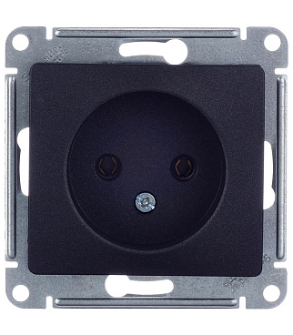 Розетка Systeme Electric Glossa встраиваемая антрацит (GSL000741)