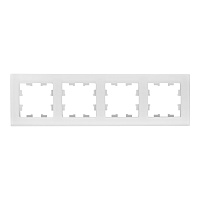 Рамка Systeme Electric AtlasDesign Nature четырехместная белая (ATN330104)