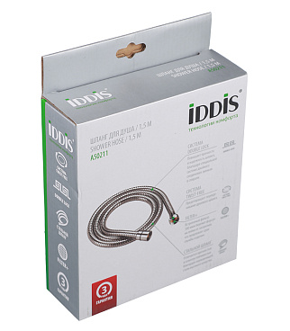 Шланг для душа Iddis 1500 мм металл хром (A5021115)