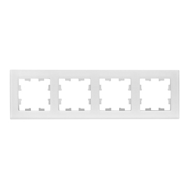 Рамка Systeme Electric AtlasDesign Nature четырехместная белая (ATN330104)