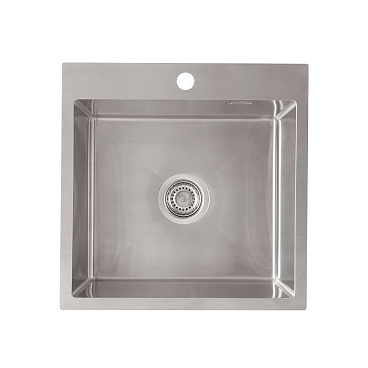 Мойка для кухни Ukinox Практика 50х50х20 см врезная с сифоном сталь (PRB500.500 -GT10C 0CW)