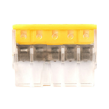 Клемма на 5 проводов КМ 2273-205 0,5-2,5 кв.мм самозажимная без пасты (6 шт.) (ЦБ-00021637)