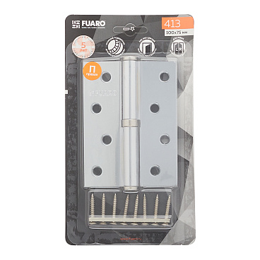 Петля Fuaro карточная правая разъемная 100х75 мм хром