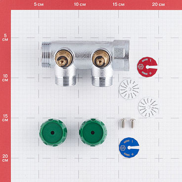 Коллектор Stout 1 ВР(г) х 2 выхода 3/4(ЕК) х 1 НР(ш) регулирующий (SMB-6850-013402)
