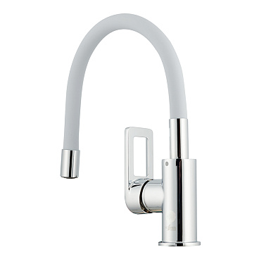 Смеситель для кухни Rossinka Z хром/серый с гибким изливом однорычажный (Z35-35U-Gray)