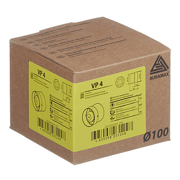 Вентилятор канальный Auramax VP d100 мм белый