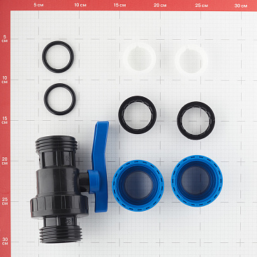 Кран шаровой ПНД компрессионный 32х32 мм