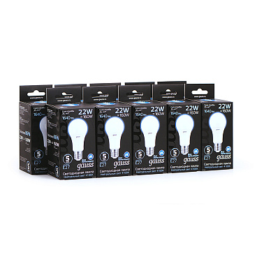 Лампа светодиодная Gauss E27 4100К 22 Вт 2000 Лм 175-240 В груша тонированная