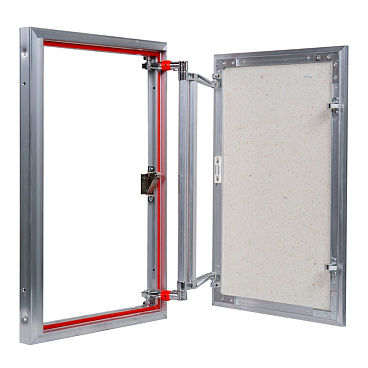 Люк ревизионный под плитку Практика EuroFormat-R алюминиевый 400х600 мм скрытый нажимной