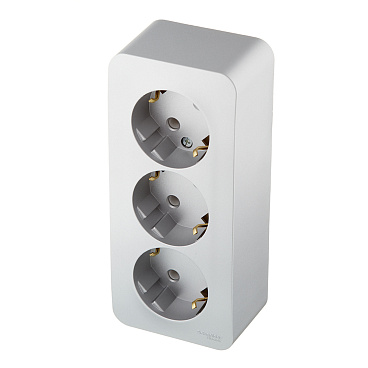 Розетка Systeme Electric Blanca накладная алюминий (BLNRA010313)