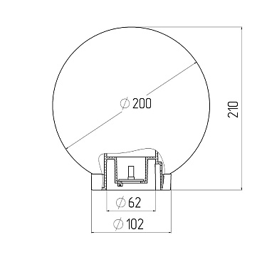 Светильник садово-парковый Svet Анелма белый 210 мм E27 60 Вт IP44 (1200-00410/4466)